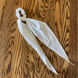 White Lululemon scrunchie